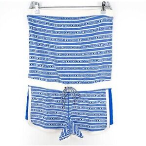 Juicy Couture Blue White Striped Romper